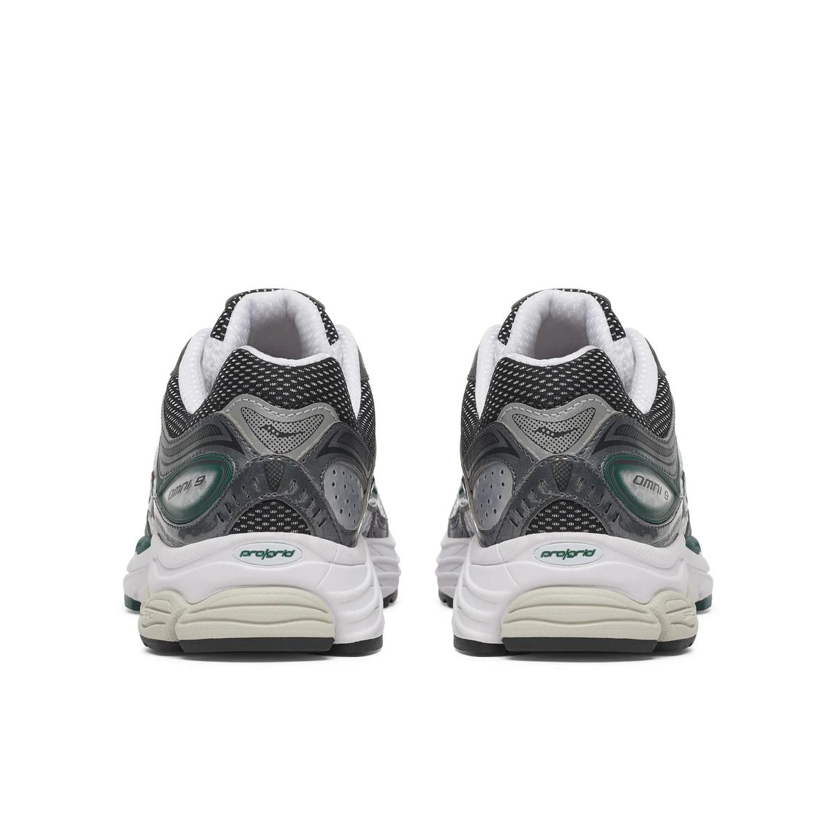 Saucony ProGrid Omni 9 — Blanc / Vert forêt