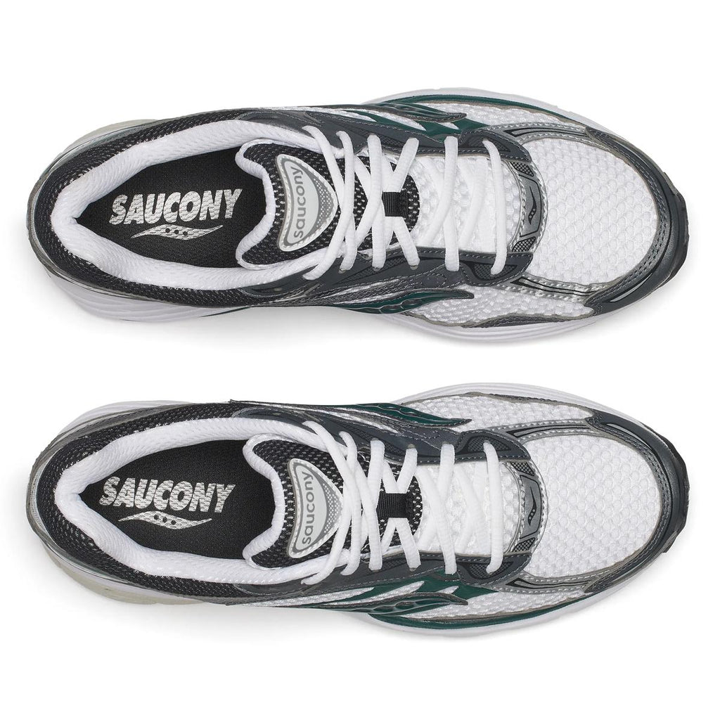 Saucony ProGrid Omni 9 — Blanc / Vert forêt