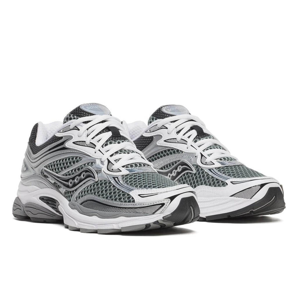 Saucony ProGrid Omni 9 — Gris / Argent / Blanc