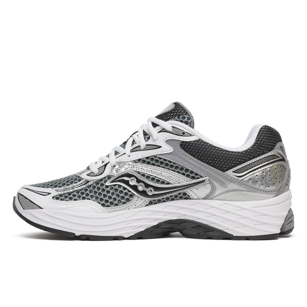 Saucony ProGrid Omni 9 — Gris / Argent / Blanc