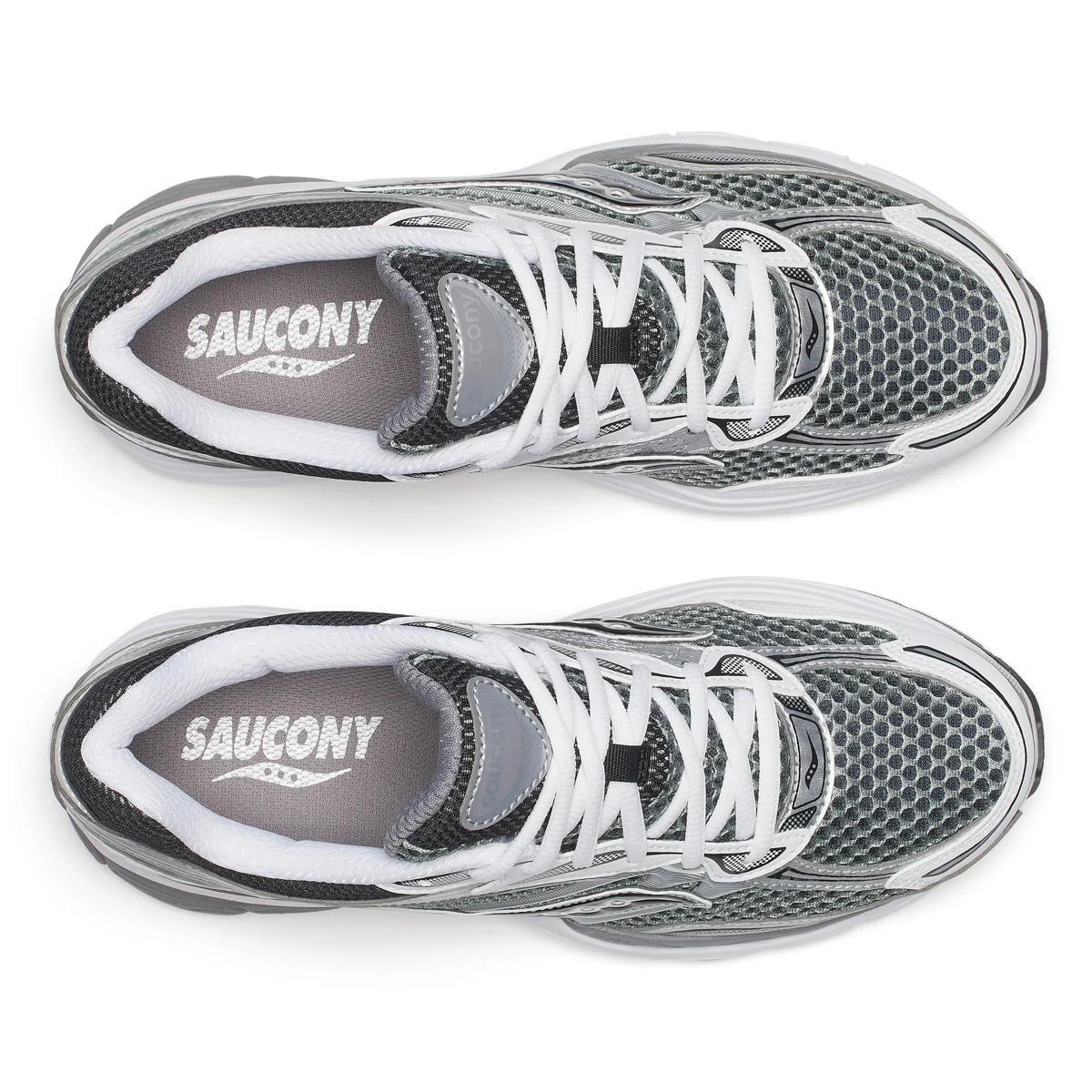 Saucony ProGrid Omni 9 — Gris / Argent / Blanc