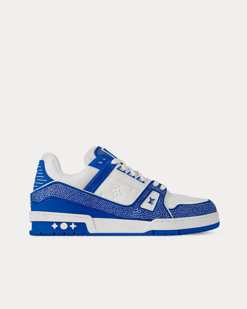 LV Trainer Bleu / Blanc cristaux