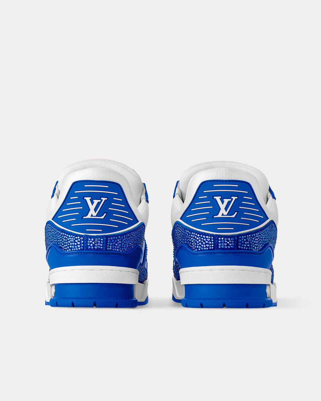 LV Trainer Bleu / Blanc cristaux