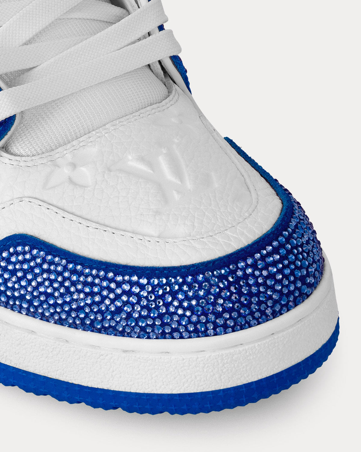 LV Trainer Bleu / Blanc cristaux
