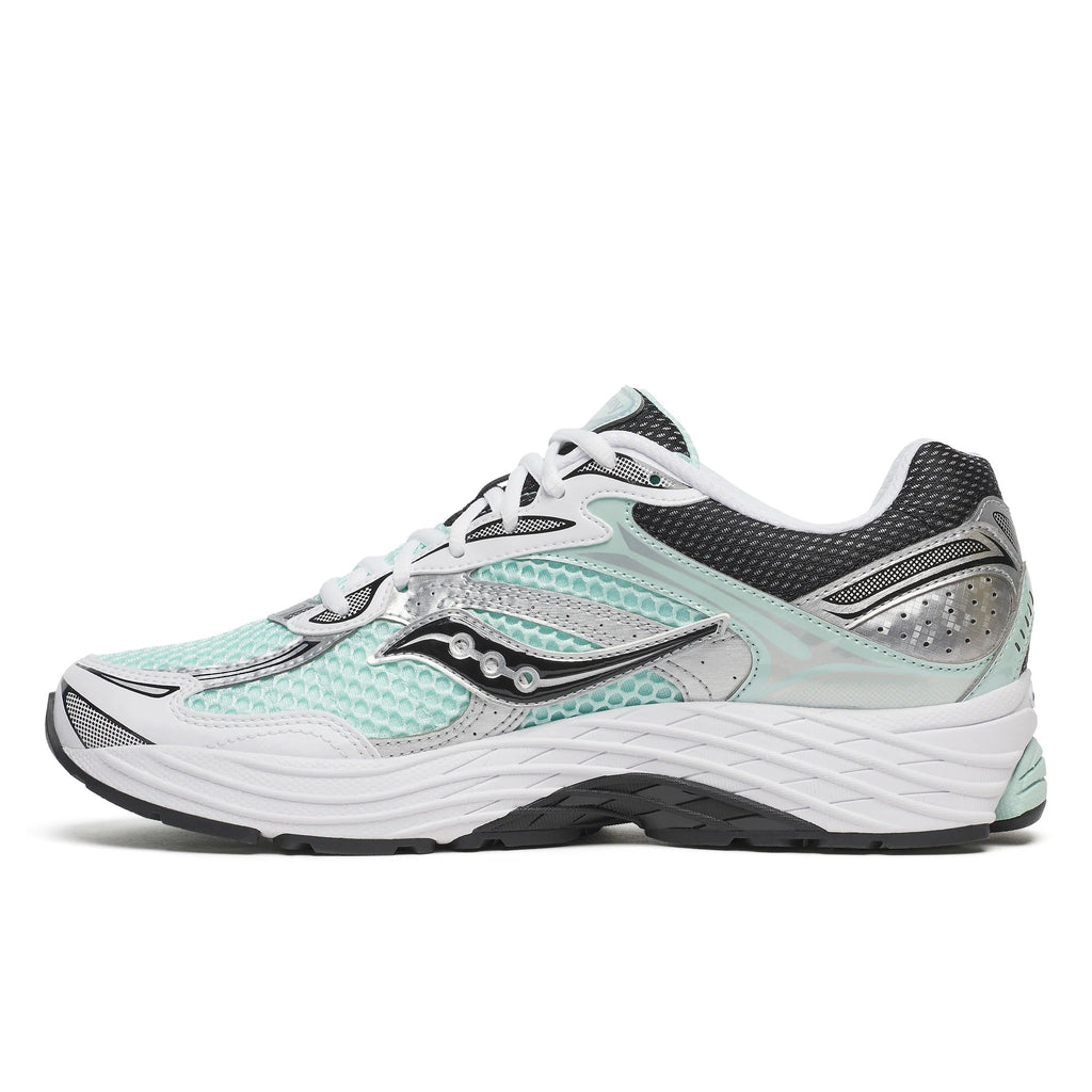 Saucony ProGrid Omni 9 — Blanc / Menthe — profil intérieur