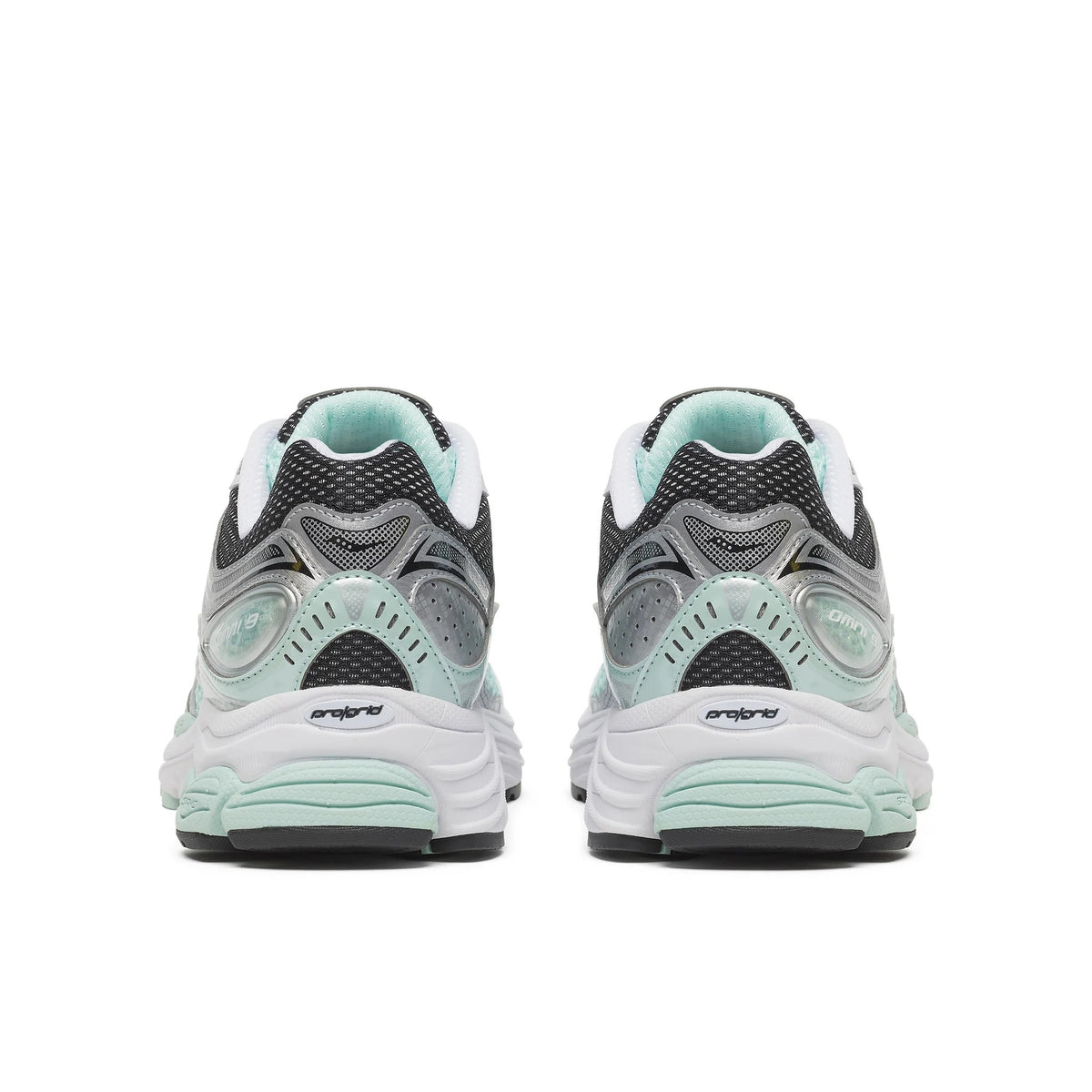 Saucony ProGrid Omni 9 — Blanc / Menthe — vue arrière