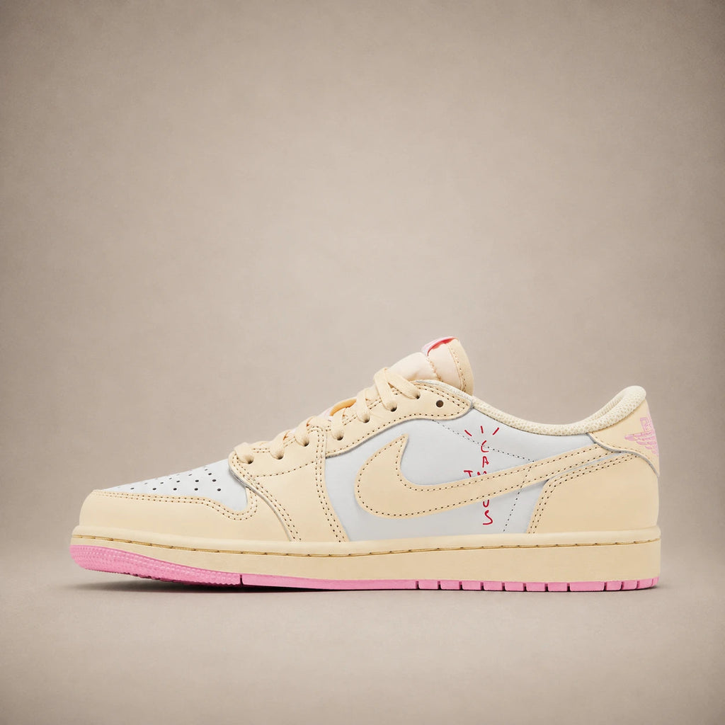 Nike Air Jordan 1 Low OG × Travis Scott — Sail / Shy Pink